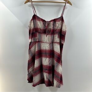 Forever 21 Red, White & Blue Plaid A-Line Dress – Size L